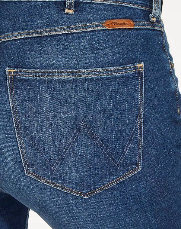 WRANGLER HIGH SLIM  DAMSKIE SPODNIE JEANSOWE AUTHENTIC BLUE W27G9179H