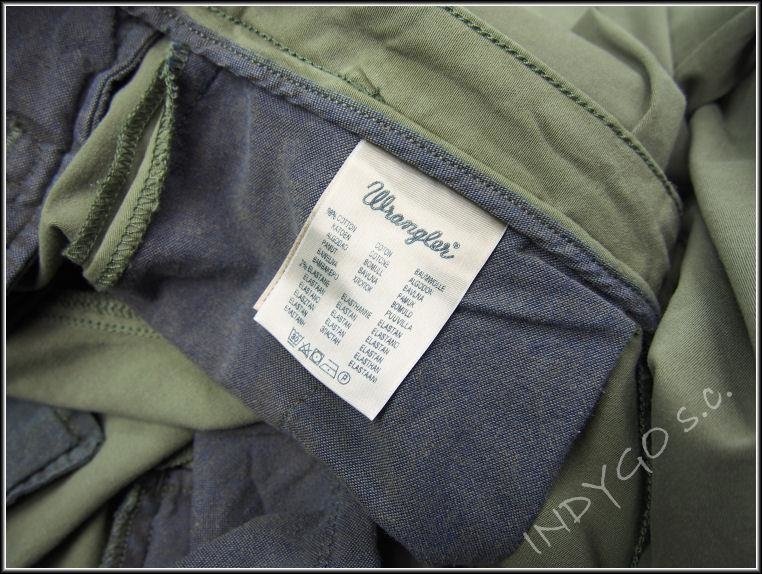 MĘSKIE SPODNIE MATERIAŁOWE WRANGLER CHINO DUSTY OLIVE W14LP765M      $