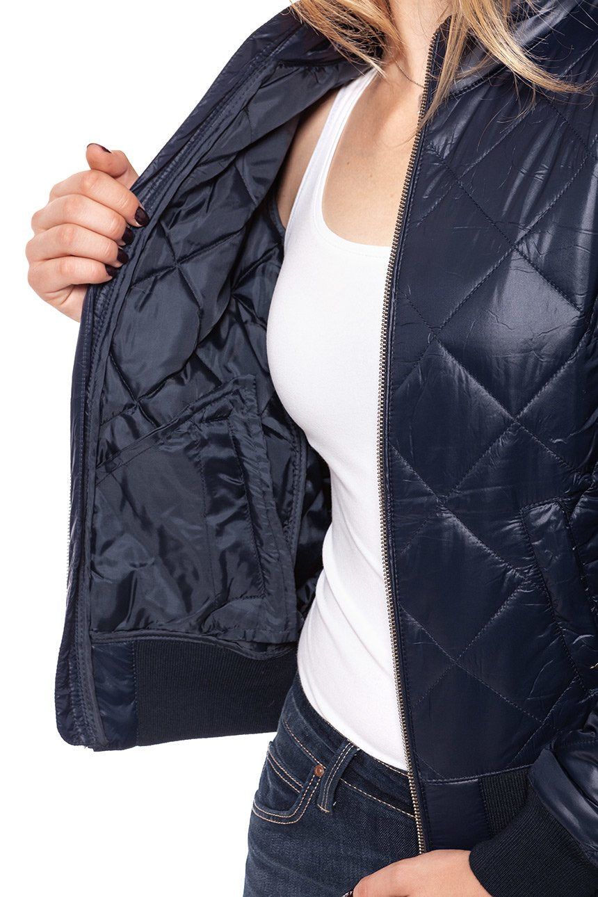 DAMSKA KURTKA PRZEJŚCIOWA MUSTANG QUILTED BLOUSON DARK NAVY 1005427 4082