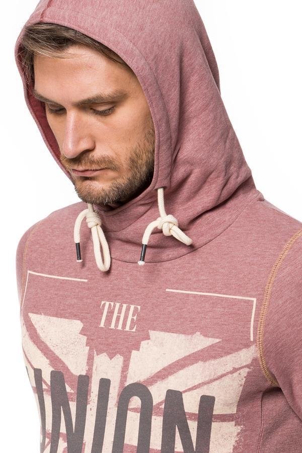 BLUZA TOM TAILOR PEACHED S. DYE HOODY WITH PRINT 2529447.00.12 COL. 4652