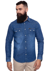 KOSZULA LEE RIDER SHIRT RENEGADE BLUE L851KXKR