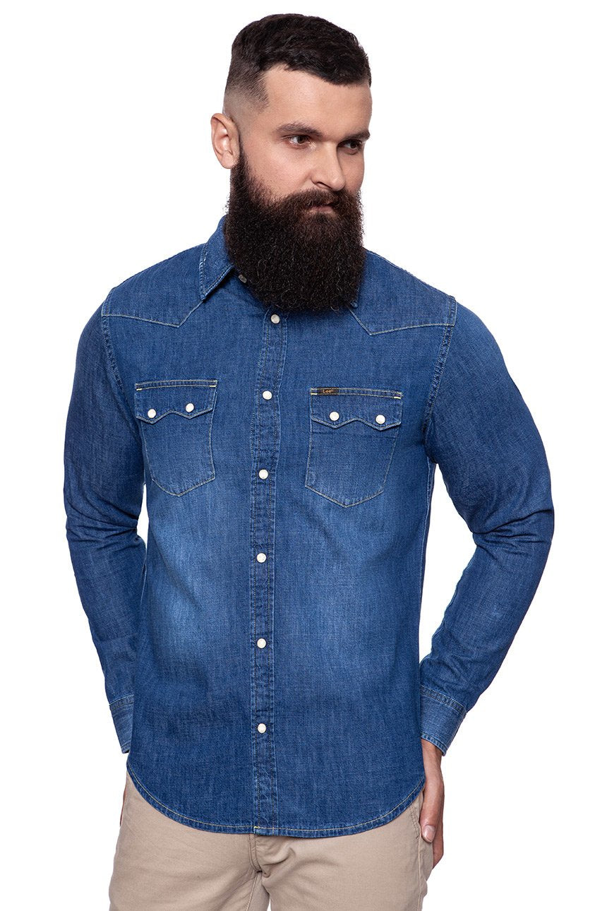 KOSZULA LEE RIDER SHIRT RENEGADE BLUE L851KXKR