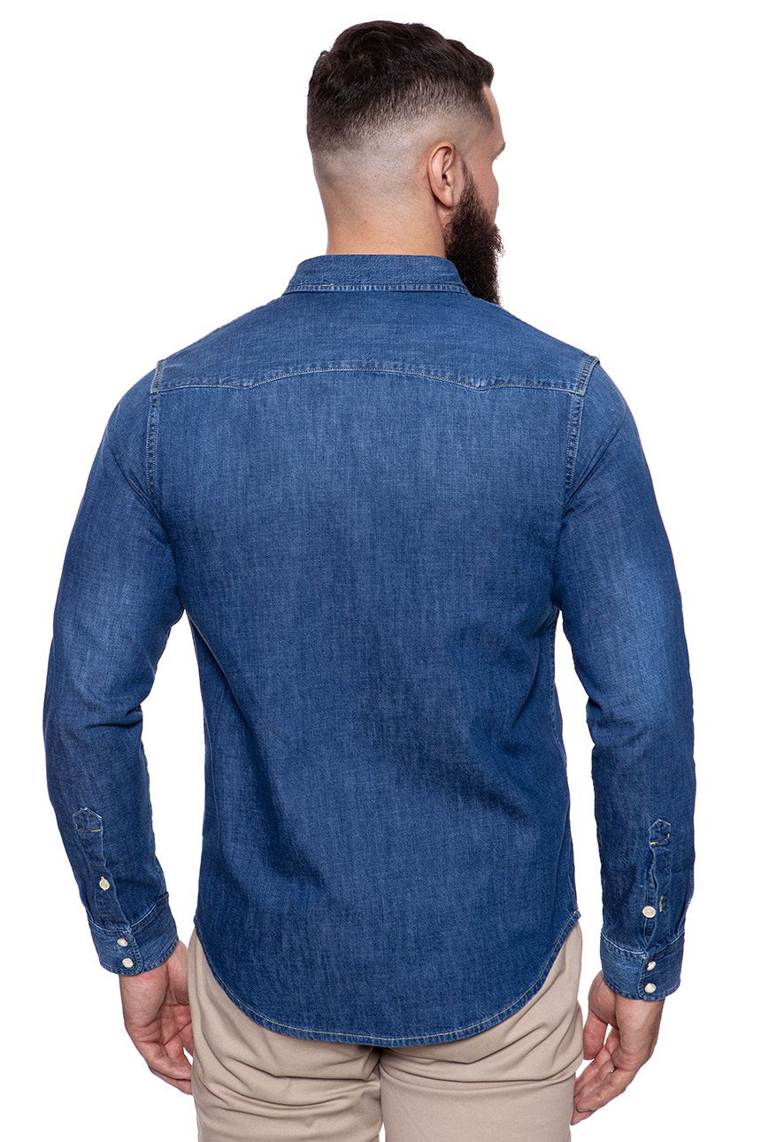 KOSZULA LEE RIDER SHIRT RENEGADE BLUE L851KXKR