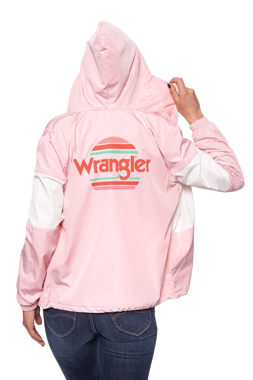 DAMSKA KURTKA PRZEJŚCIOWA WRANGLER RETRO WINDBREAKER ROSE SHADOW W401RV9S8