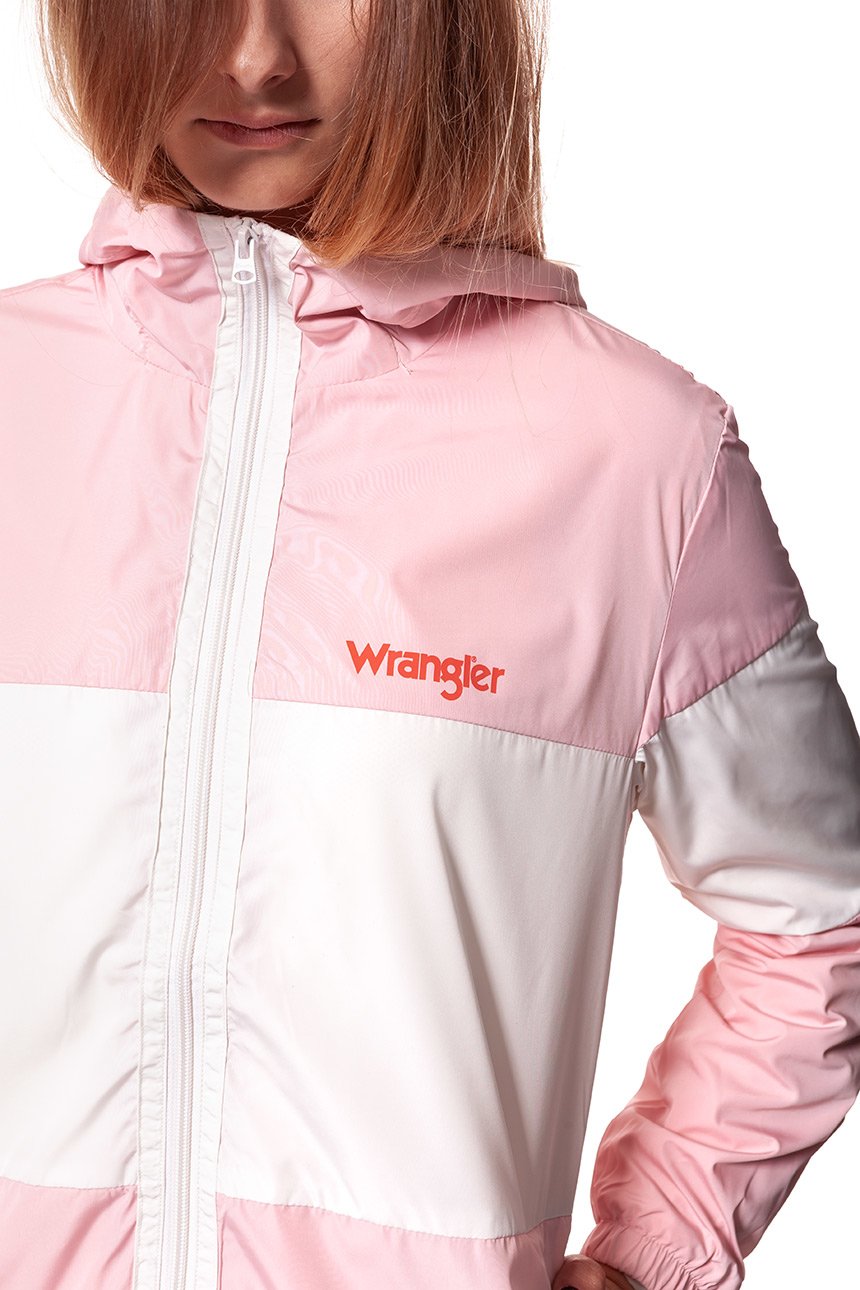 DAMSKA KURTKA PRZEJŚCIOWA WRANGLER RETRO WINDBREAKER ROSE SHADOW W401RV9S8