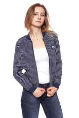 DAMSKA KURTKA PRZEJŚCIOWA WRANGLER STRIPES BOMBER NAVY W403RV235