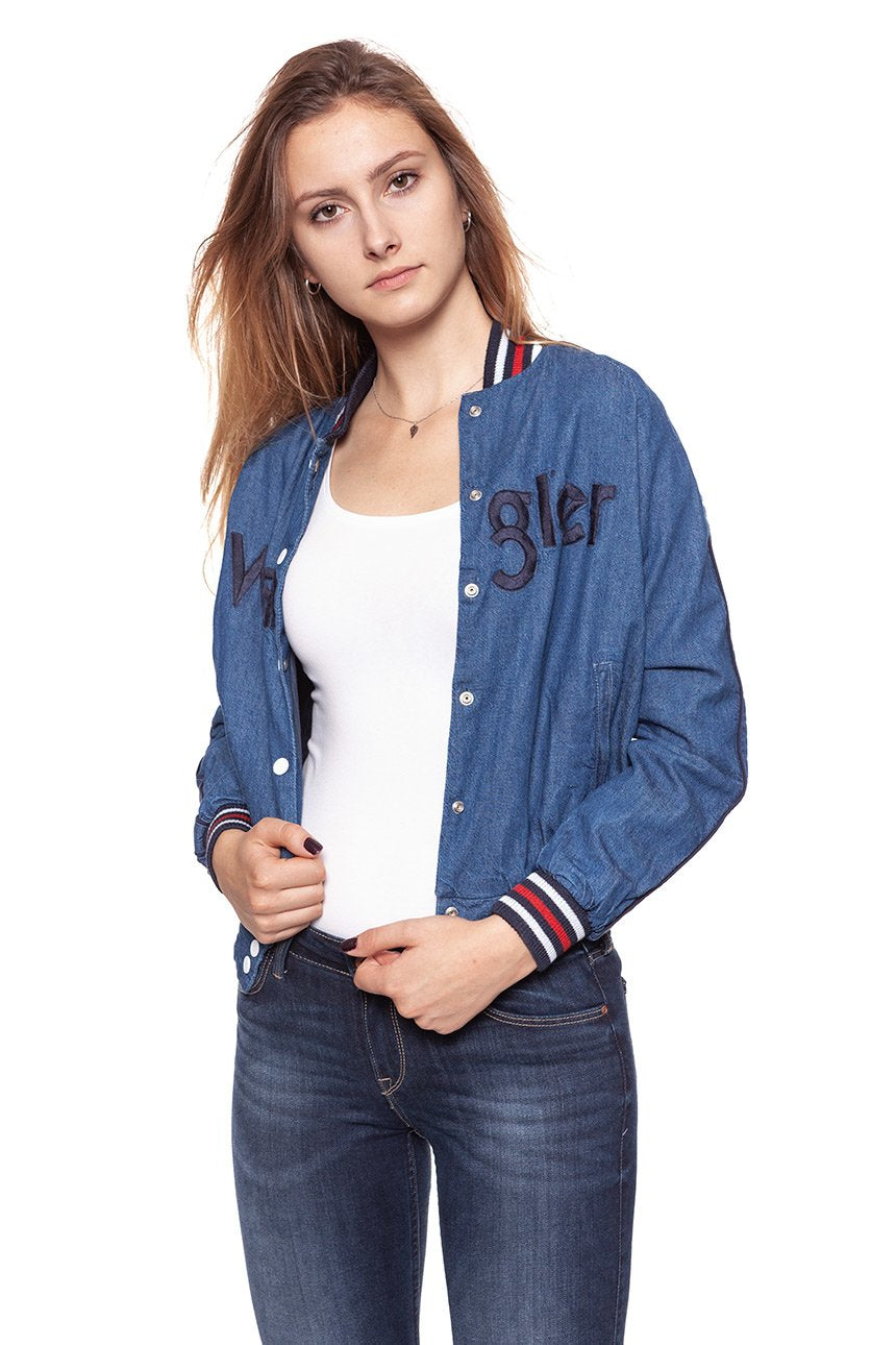 DAMSKA KURTKA PRZEJŚCIOWA WRANGLER BOMBER JACKET RETRO ACTIVE W412FD123