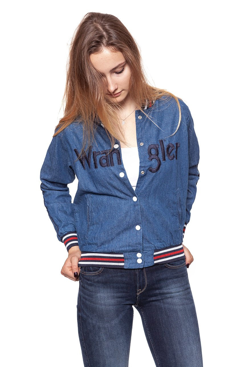 DAMSKA KURTKA PRZEJŚCIOWA WRANGLER BOMBER JACKET RETRO ACTIVE W412FD123