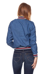 DAMSKA KURTKA PRZEJŚCIOWA WRANGLER BOMBER JACKET RETRO ACTIVE W412FD123