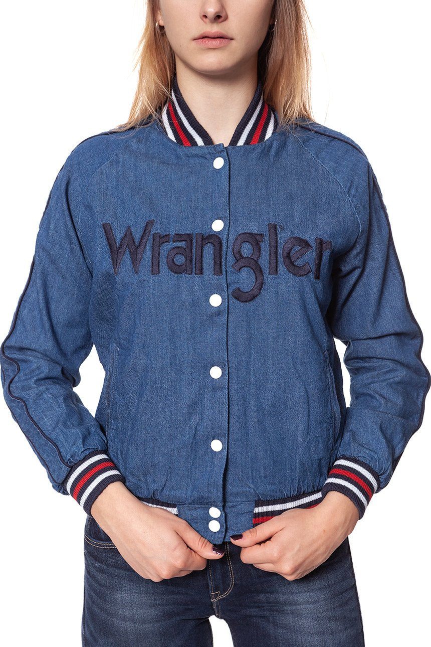 DAMSKA KURTKA PRZEJŚCIOWA WRANGLER BOMBER JACKET RETRO ACTIVE W412FD123