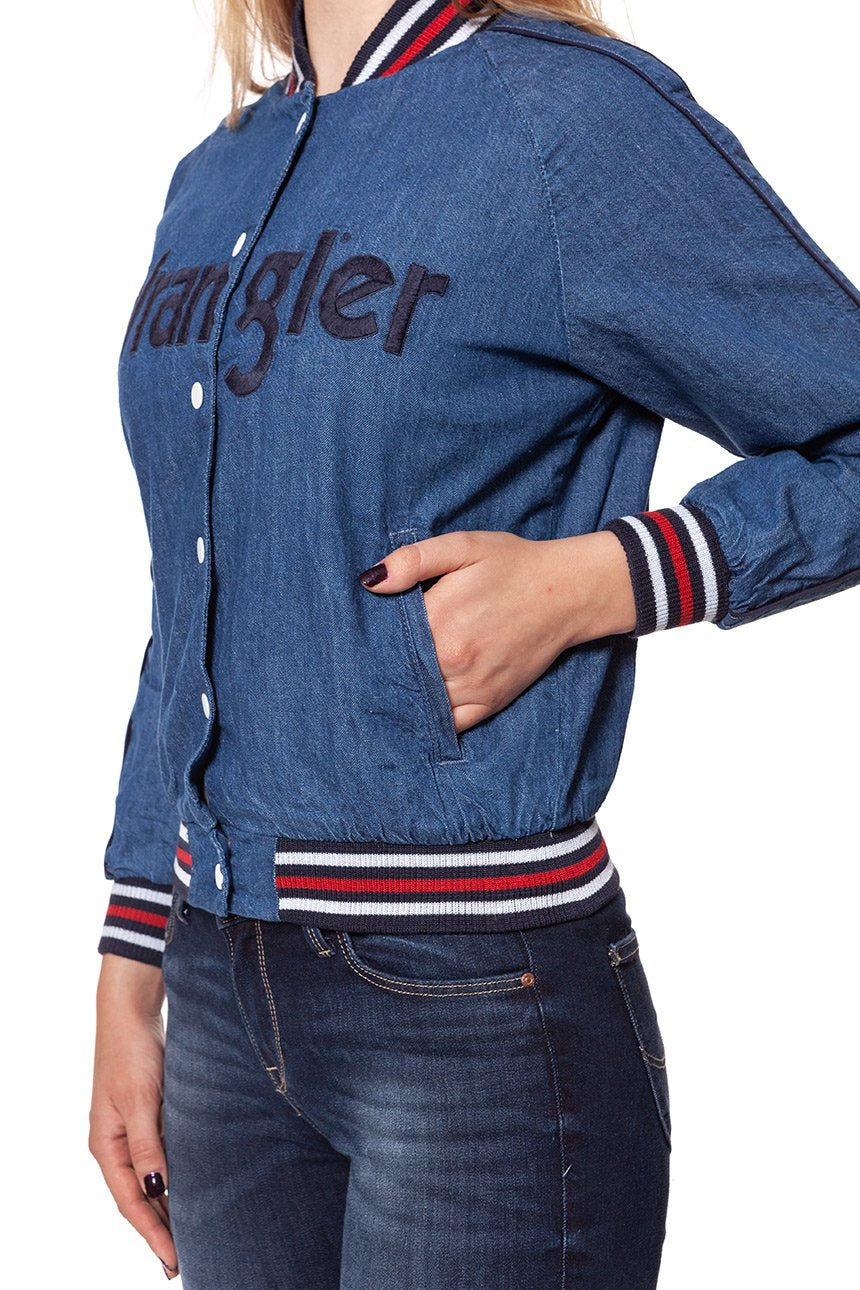 DAMSKA KURTKA PRZEJŚCIOWA WRANGLER BOMBER JACKET RETRO ACTIVE W412FD123