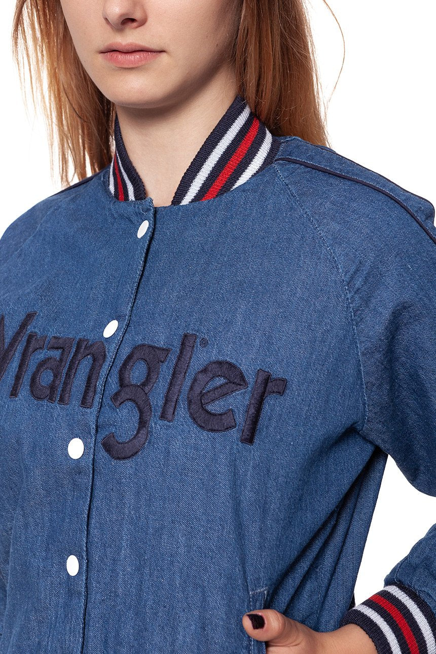 DAMSKA KURTKA PRZEJŚCIOWA WRANGLER BOMBER JACKET RETRO ACTIVE W412FD123