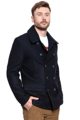 PŁASZCZ MĘSKI WRANGLER THE PEACOAT PEACOAT BLUE W4595WK49