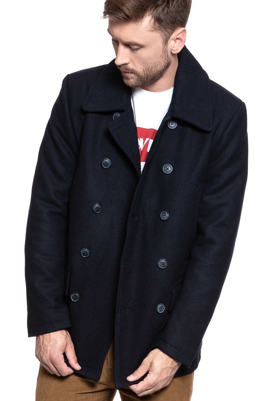 PŁASZCZ MĘSKI WRANGLER THE PEACOAT PEACOAT BLUE W4595WK49