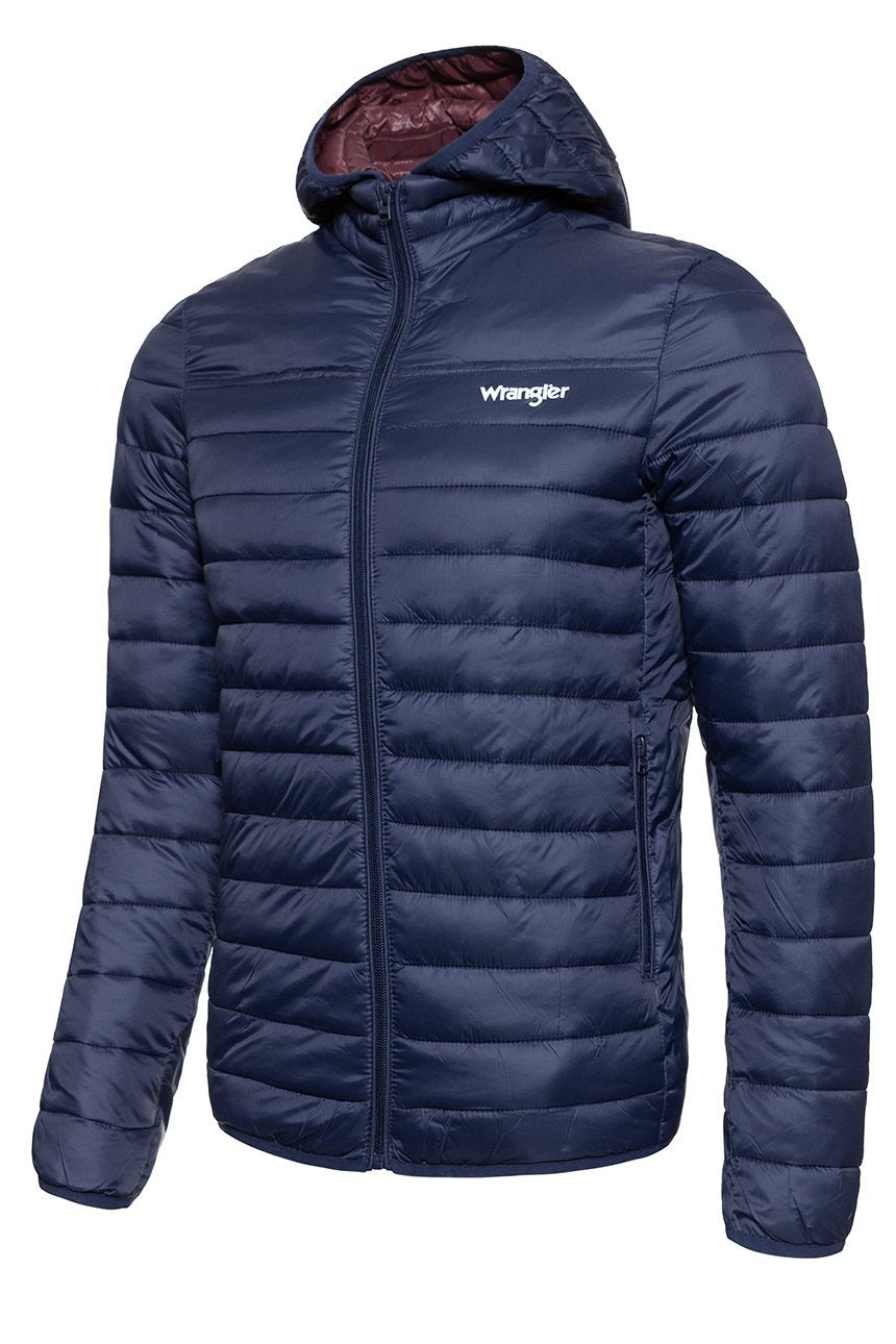 KURTKA WRANGLER PUFFER JACKET NAVY W4666X435