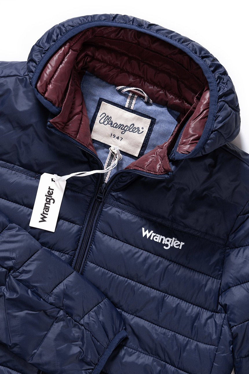 KURTKA WRANGLER PUFFER JACKET NAVY W4666X435