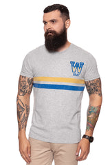 KOSZULKA WRANGLER SS VARSITY TEE MID GREY MEL W7A69FE37