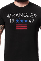 KOSZULKA WRANGLER SS AMERICANA TEE BLACK W7A83FK01