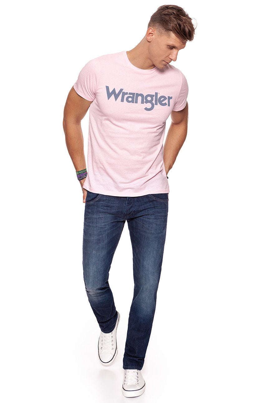 KOSZULKA WRANGLER SS LOGO TEE PEPPA PINK W7A86D3U6