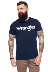 KOSZULKA WRANGLER S/S LOGO TEE NAVY W7B13D335