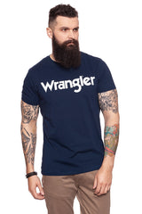 KOSZULKA WRANGLER S/S LOGO TEE NAVY W7B13D335