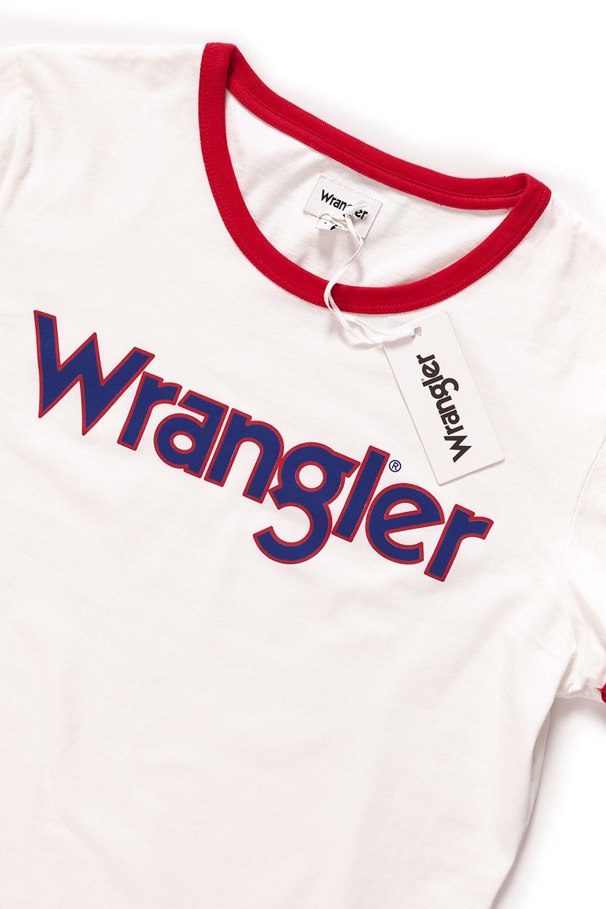 KOSZULKA WRANGLER INSERT LOGO TEE OFFWHITE W7B28FK02