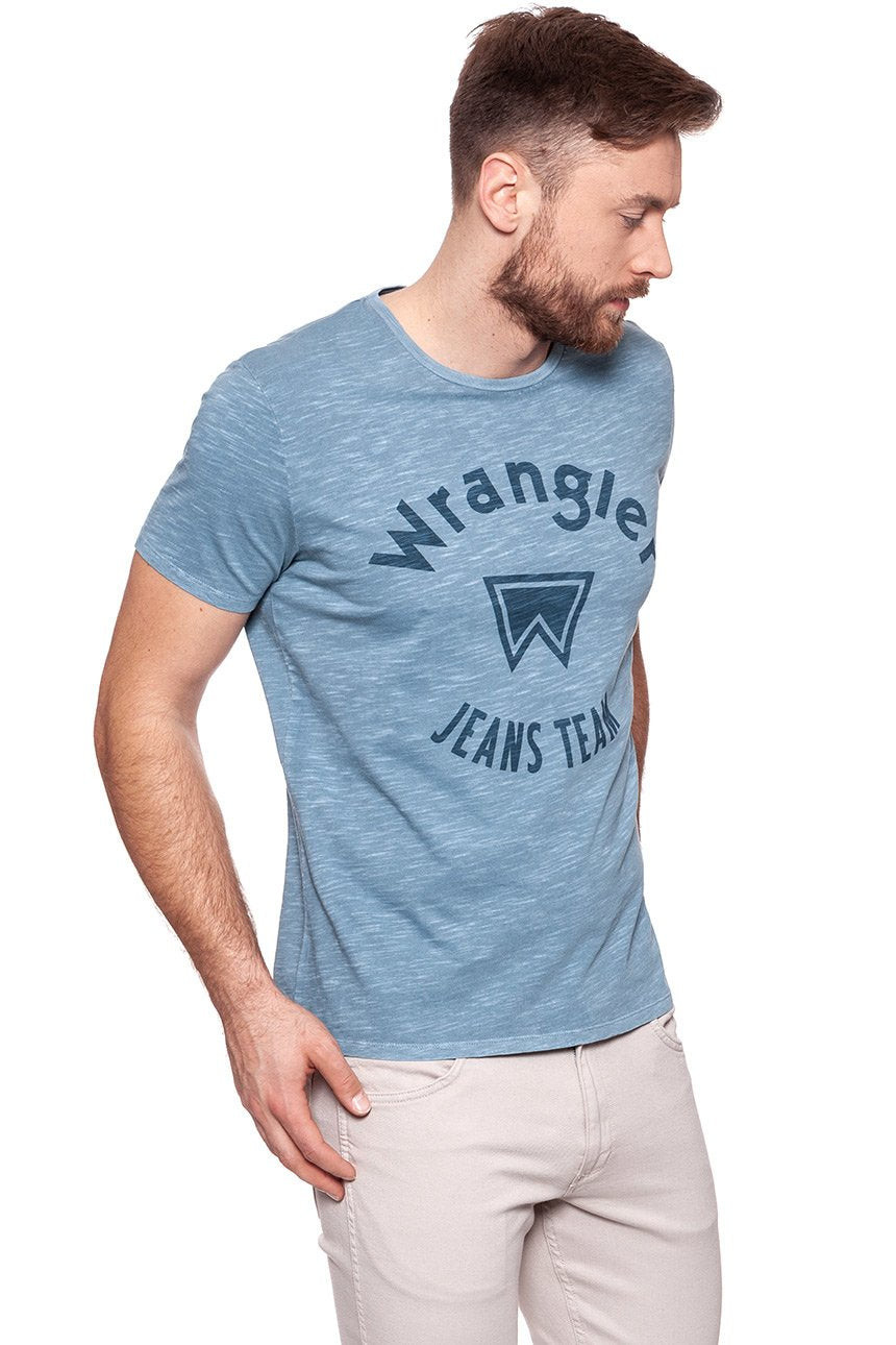 KOSZULKA WRANGLER OVERDYE TEE FLINTSTONE BLUE W7B36EB8O