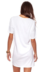 DAMSKA SUKIENKA WRANGLER B&Y TEE DRESS WHITE W902LF612