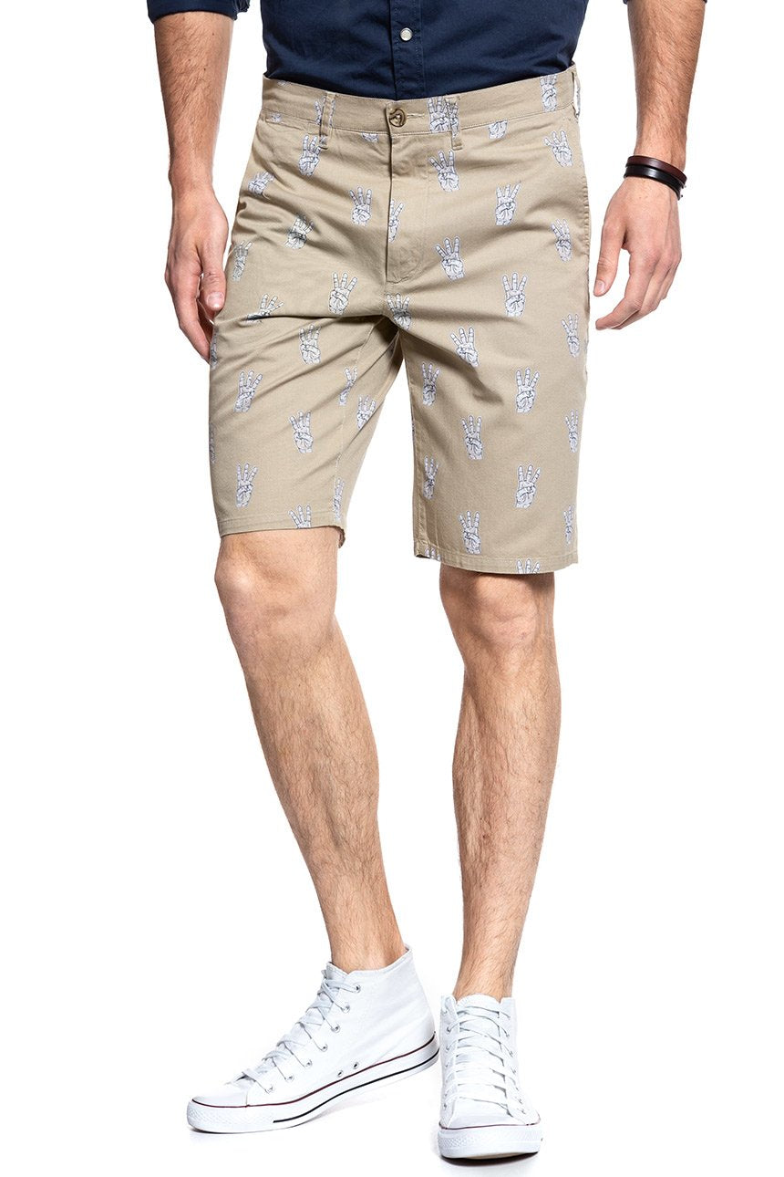 KRÓTKIE SPODENKI WRANGLER CHINO SHORT CAMEL WASHED W14AMZ49J