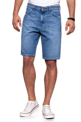 KRÓTKIE SPODENKI WRANGLER DENIM SHORT B&Y FLAG BLUE W14CGX122