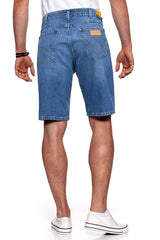 KRÓTKIE SPODENKI WRANGLER DENIM SHORT B&Y FLAG BLUE W14CGX122