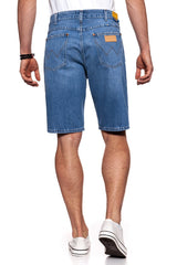 KRÓTKIE SPODENKI WRANGLER DENIM SHORT B&Y FLAG BLUE W14CGX122