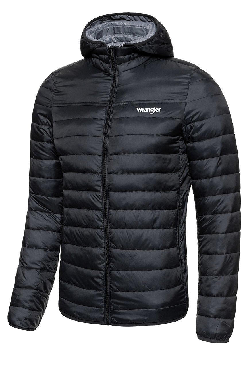 KURTKA WRANGLER PUFFER JACKET BLACK W4666X401