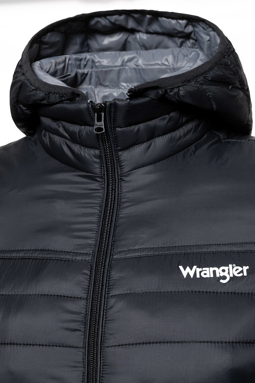 KURTKA WRANGLER PUFFER JACKET BLACK W4666X401