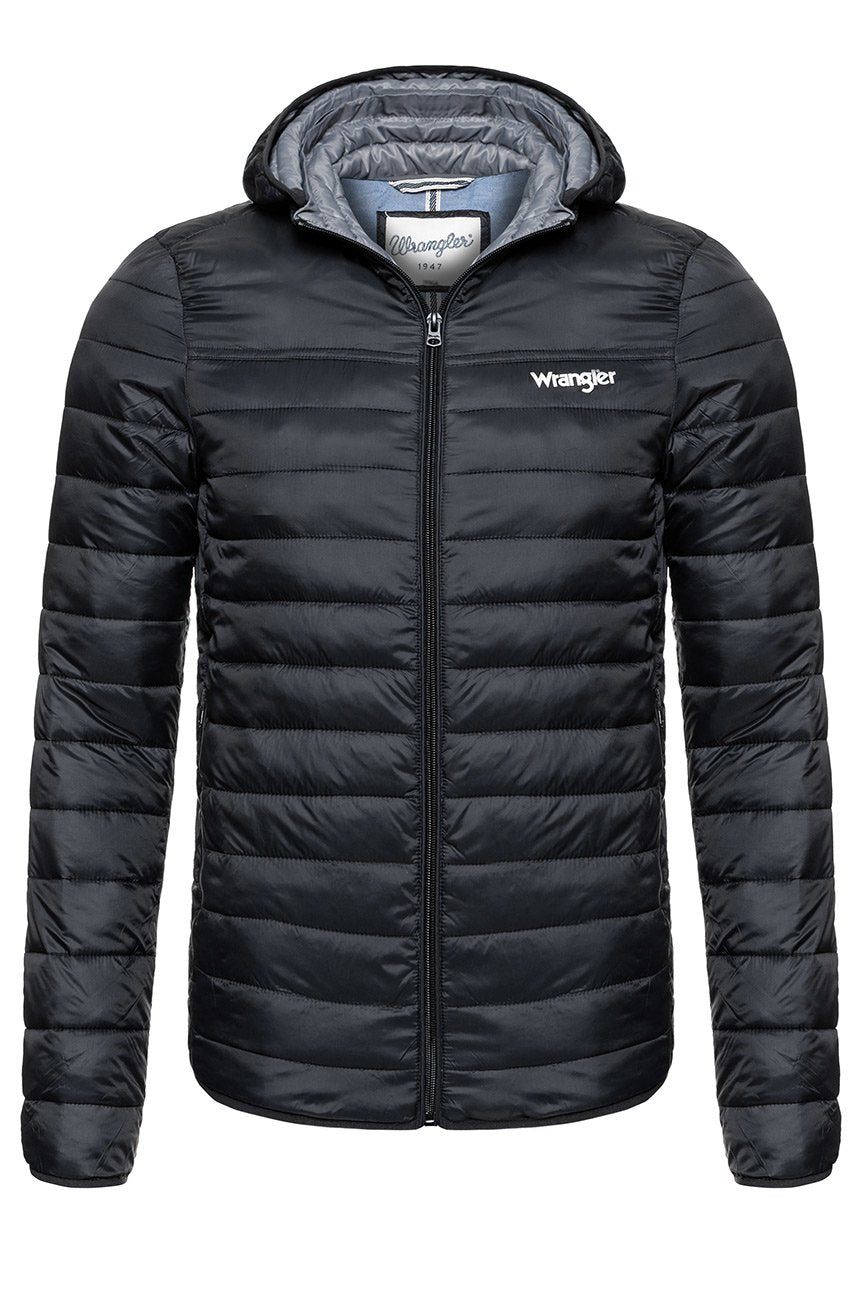 KURTKA WRANGLER PUFFER JACKET BLACK W4666X401