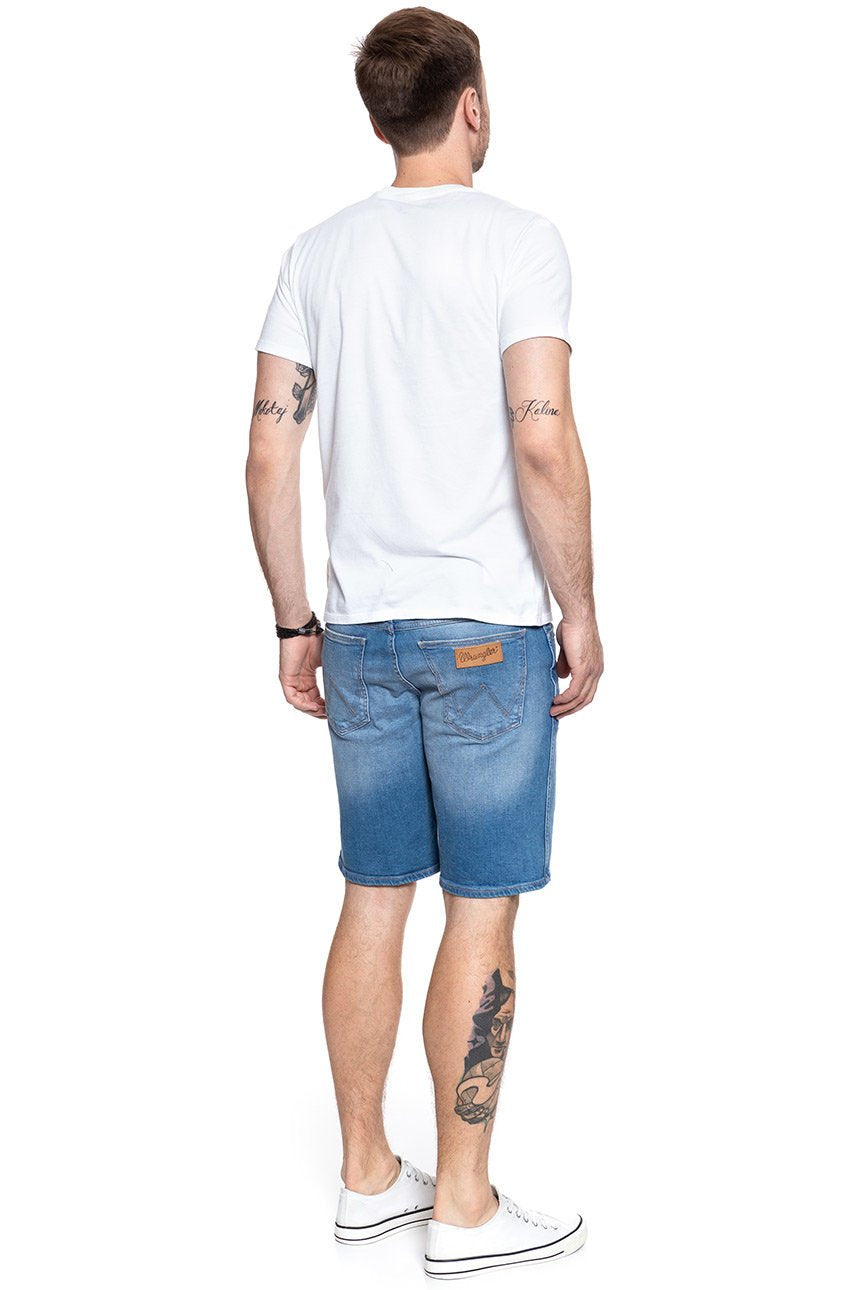 KRÓTKIE SPODENKI WRANGLER DENIM SHORT CHARGED BLUE W14CNW18W