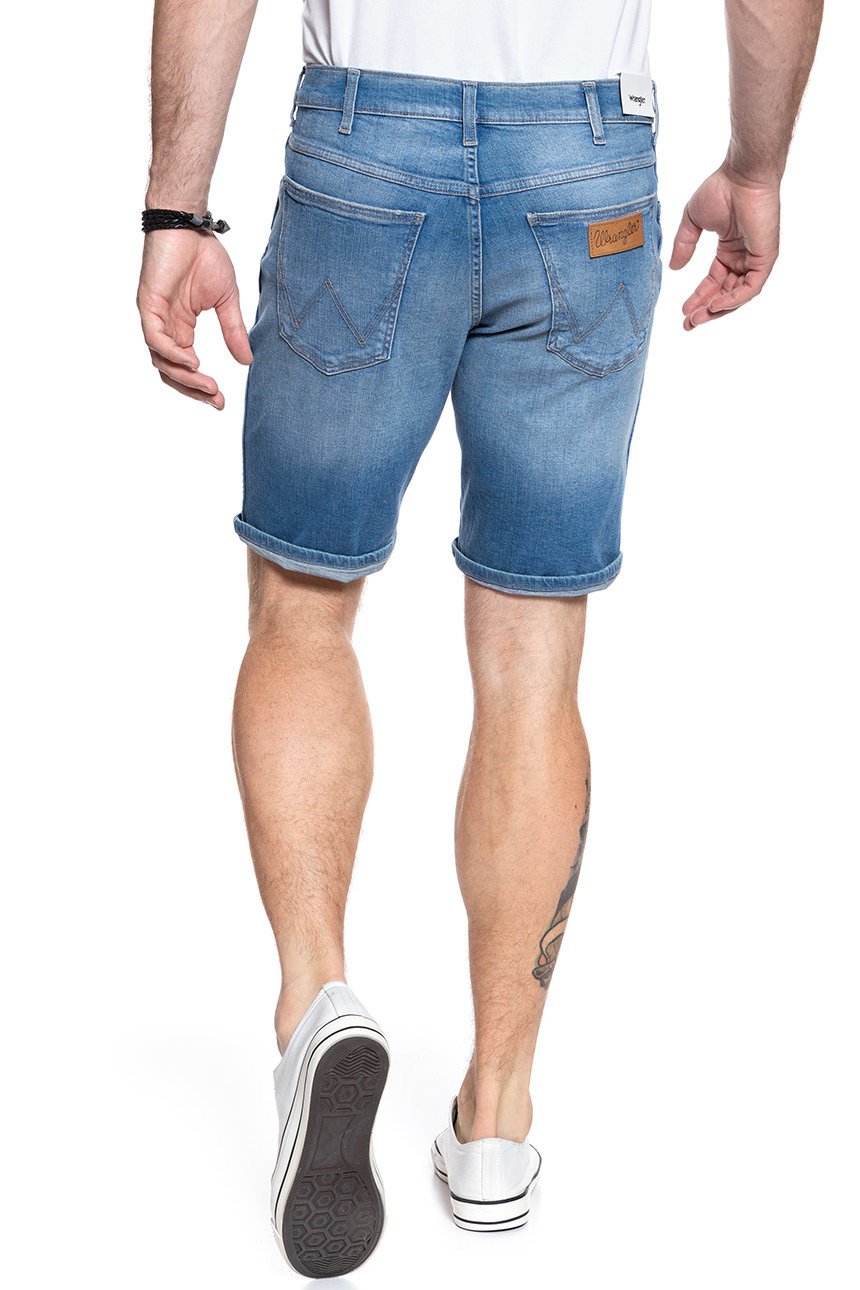 KRÓTKIE SPODENKI WRANGLER DENIM SHORT CHARGED BLUE W14CNW18W