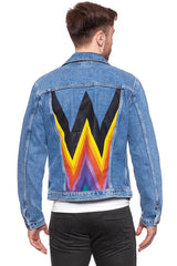 KURTKA JEANSOWA WRANGLER RETRO JACKET KABEL BLUE W442ER19K