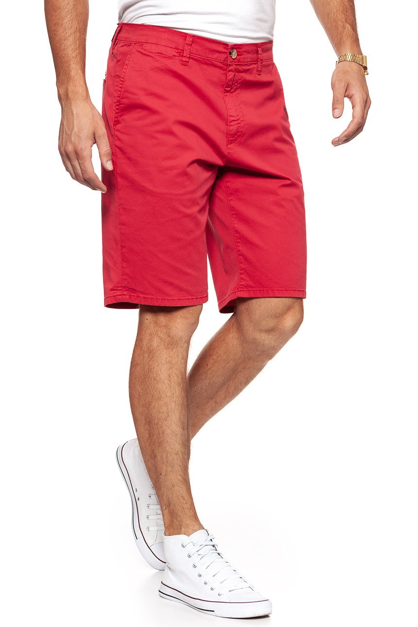 KRÓTKIE SPODENKI WRANGLER CHINO SHORT SCARLET RED W14AMM14A