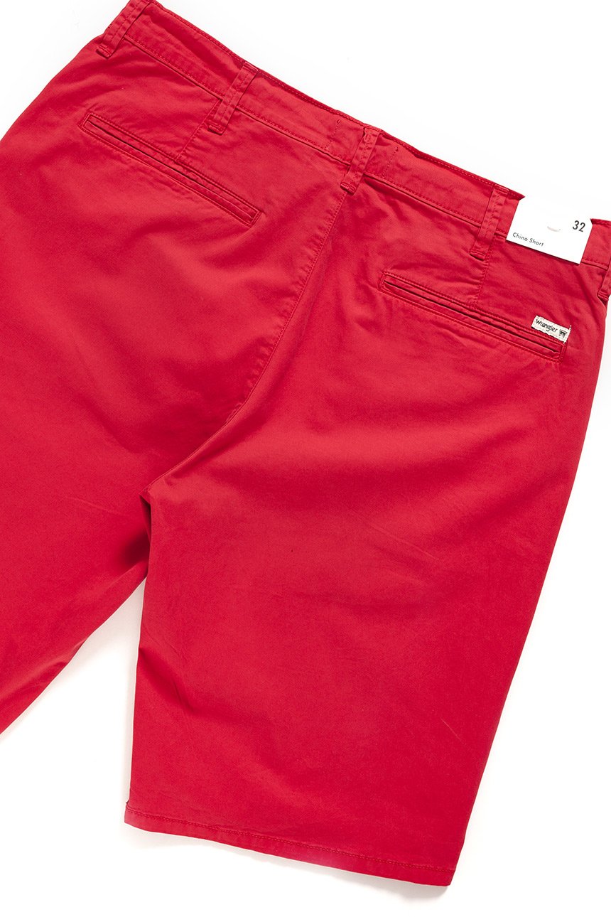 KRÓTKIE SPODENKI WRANGLER CHINO SHORT SCARLET RED W14AMM14A