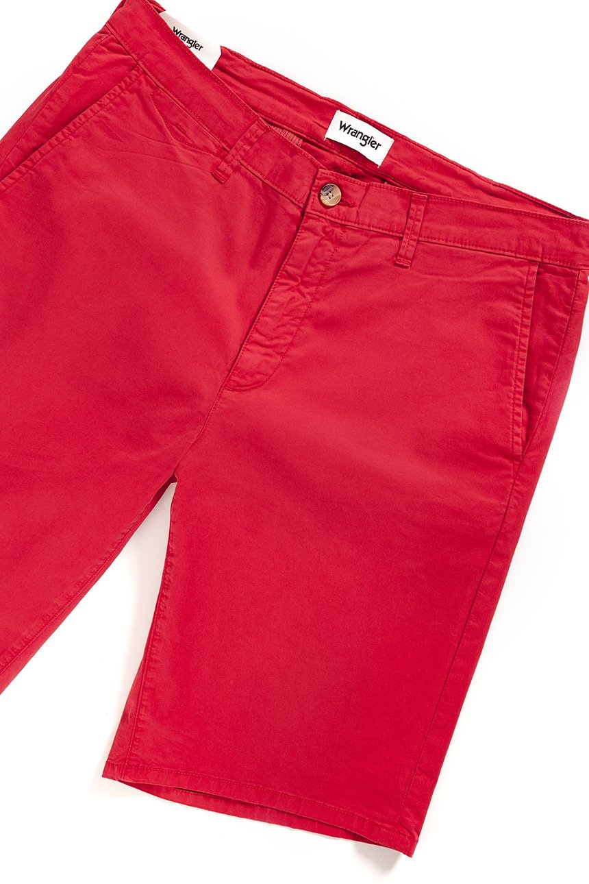 KRÓTKIE SPODENKI WRANGLER CHINO SHORT SCARLET RED W14AMM14A