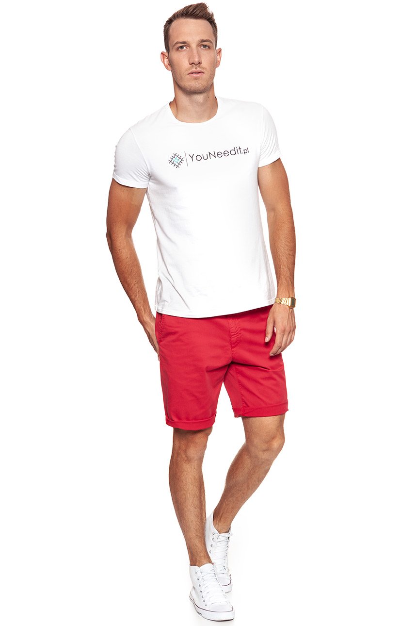 KRÓTKIE SPODENKI WRANGLER CHINO SHORT SCARLET RED W14AMM14A