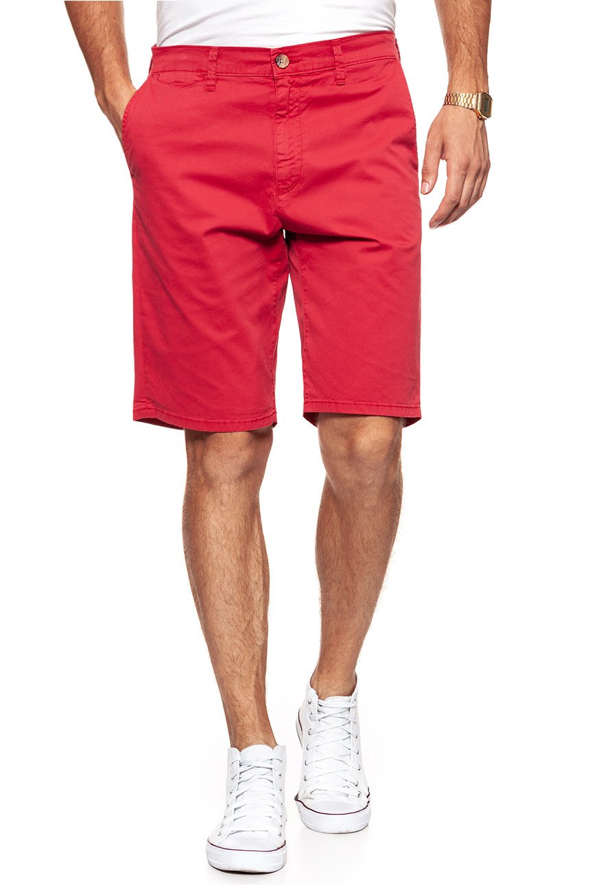 KRÓTKIE SPODENKI WRANGLER CHINO SHORT SCARLET RED W14AMM14A