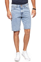 KRÓTKIE SPODENKI WRANGLER DENIM SHORT B&Y SPEEDY BLUE W14C05184