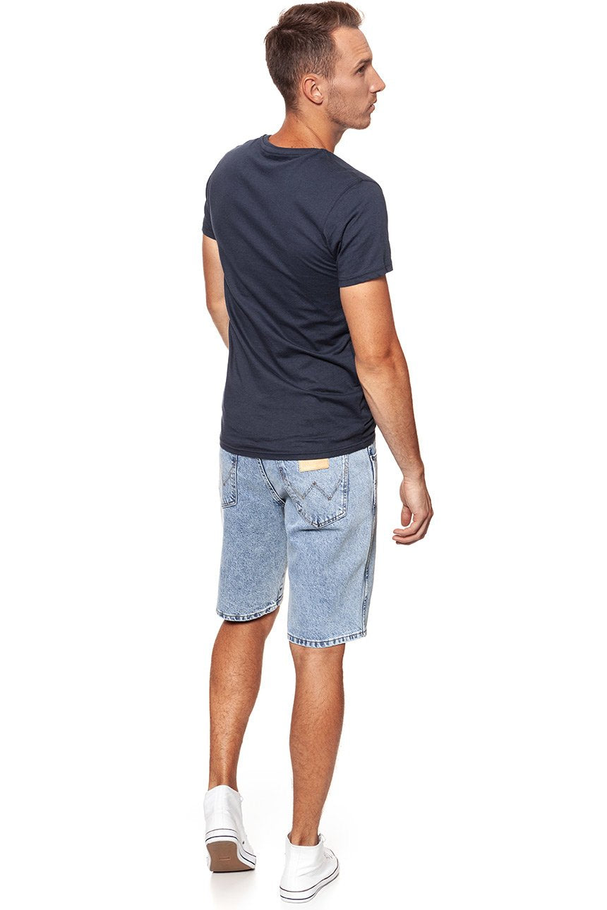 KRÓTKIE SPODENKI WRANGLER DENIM SHORT B&Y SPEEDY BLUE W14C05184