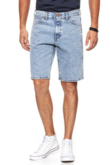 KRÓTKIE SPODENKI WRANGLER DENIM SHORT B&Y SPEEDY BLUE W14C05184