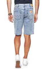 KRÓTKIE SPODENKI WRANGLER DENIM SHORT B&Y SPEEDY BLUE W14C05184