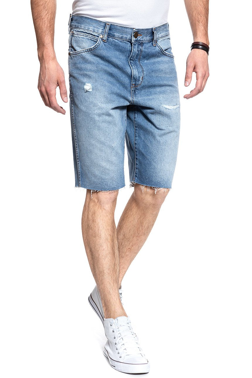 KRÓTKIE SPODENKI WRANGLER DENIM SHORT BLUE LAND W14CGW15W