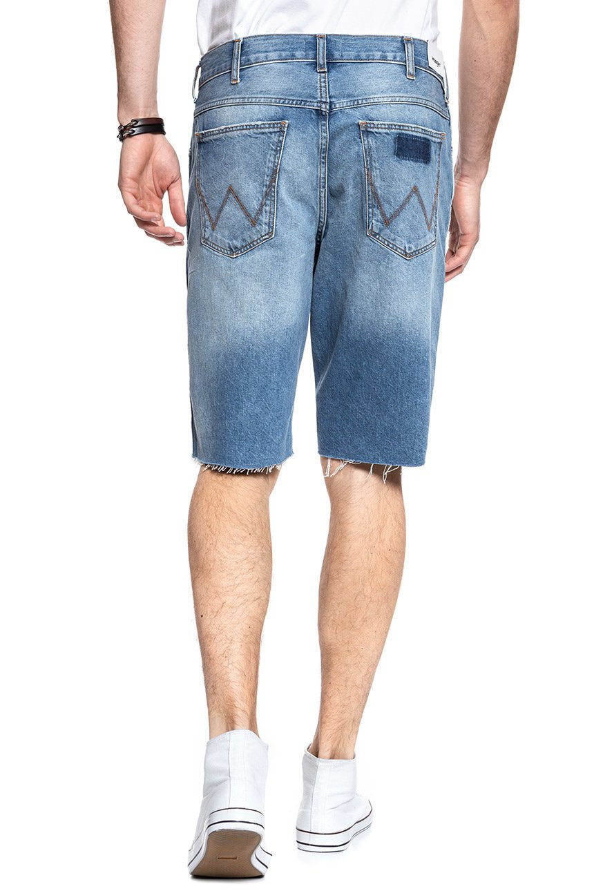 KRÓTKIE SPODENKI WRANGLER DENIM SHORT BLUE LAND W14CGW15W