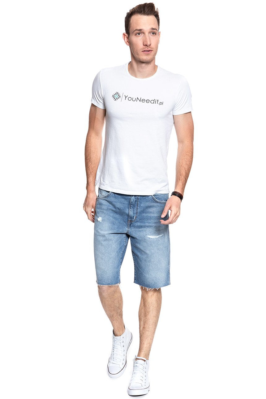 KRÓTKIE SPODENKI WRANGLER DENIM SHORT BLUE LAND W14CGW15W